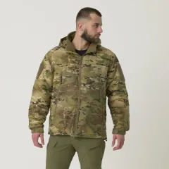 Лёгкая зимняя куртка Helikon-Tex Level 7 — камуфляж MultiCam