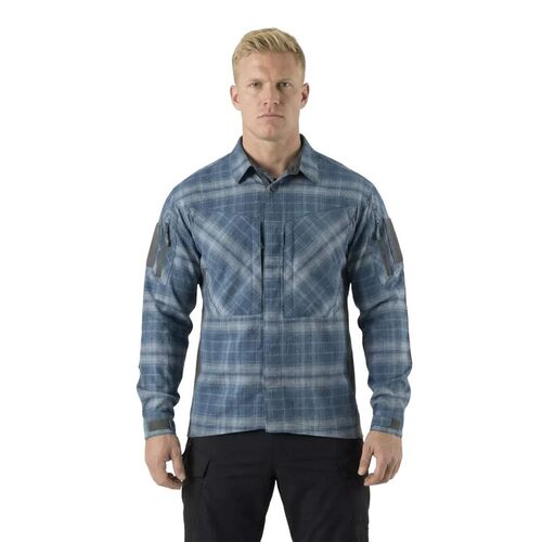 Рубашка MBDU Flannel Helikon, цвет  Western Blue Plaid