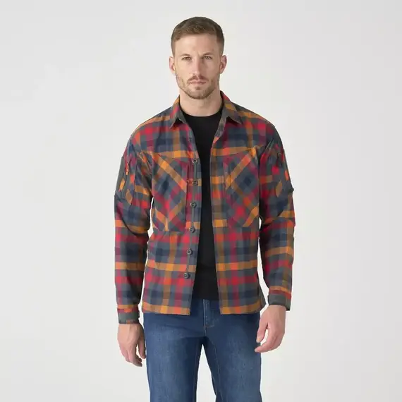 Рубашка MBDU Flannel Helikon, цвет Dark Autumn Checkered