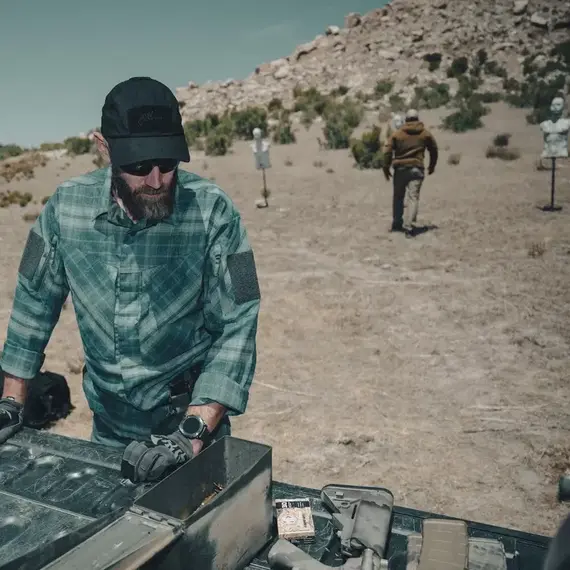 Рубашка MBDU Flannel Helikon, цвет  Western Blue Plaid