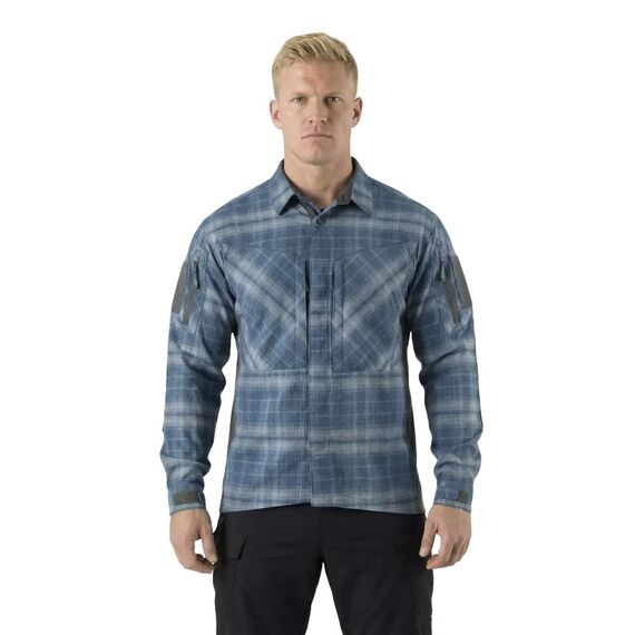 Рубашка MBDU Flannel Helikon, цвет  Western Blue Plaid